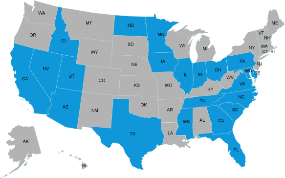 Evergreen National Indemnity - Territories